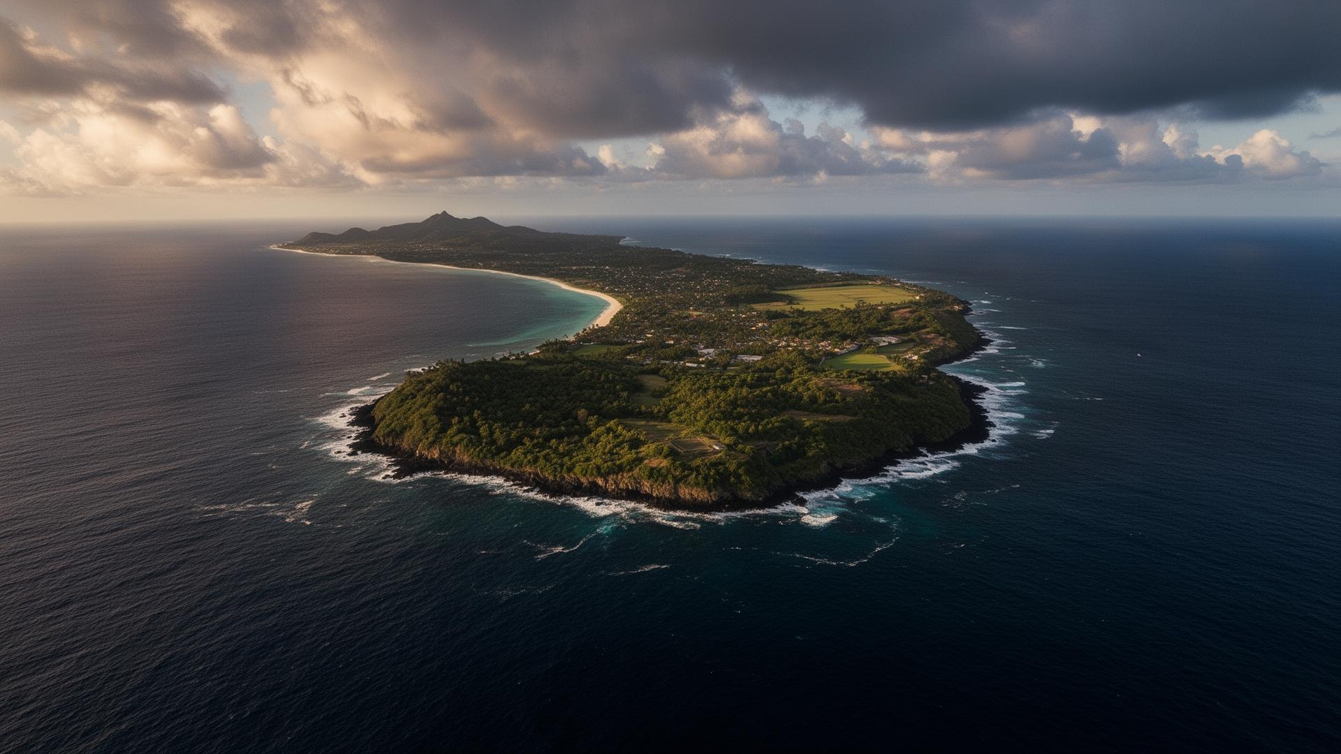 Island coastline